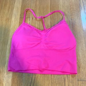 pink crop top/bra, small